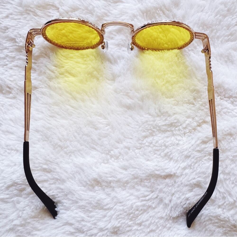 Kate Clear Yellow Round Sunglasses - Picture 10 of 14